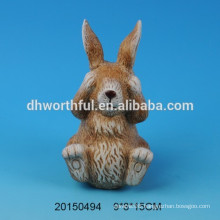 Easter gift cutely rabbit ceramic decoration